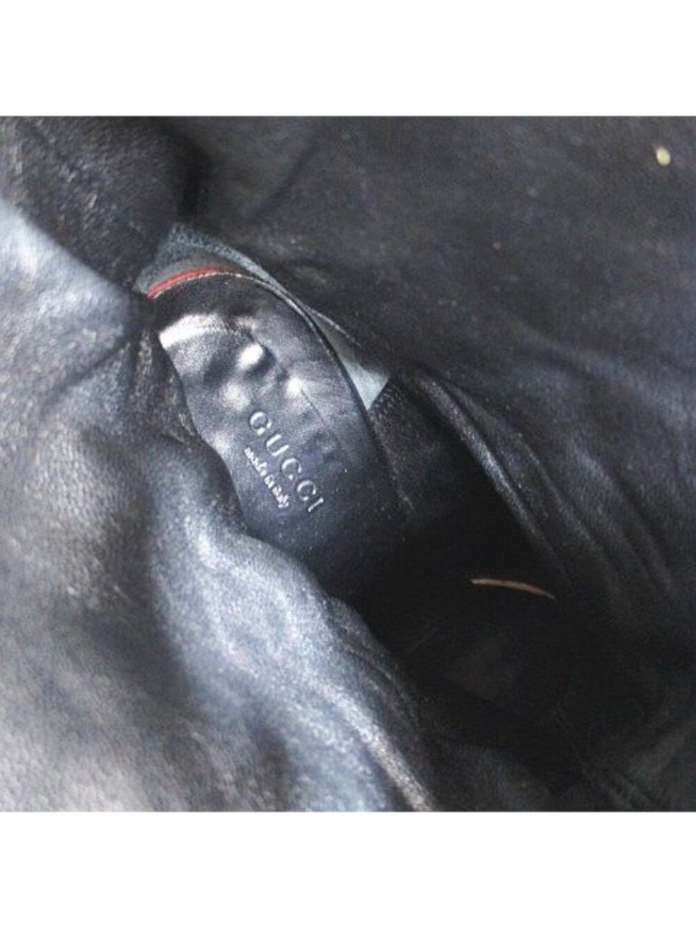 Gucci Middle Boots Side Gathered Ribbon Black Suede 38 - Picture 8 of 8